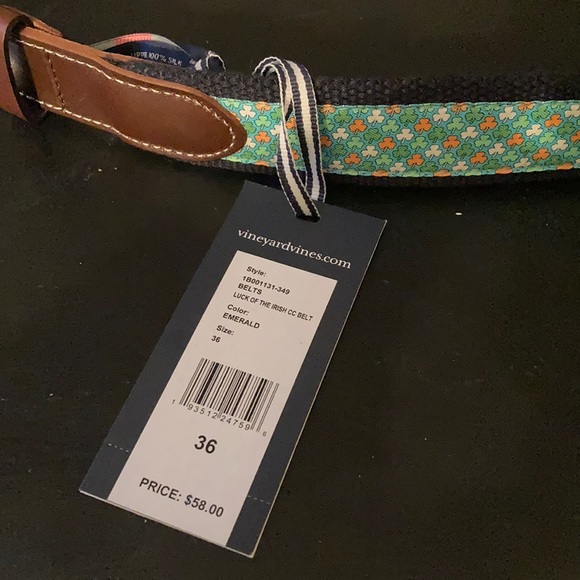 Vineyard Vines Irish Belt NWT - Picture 2 of 2